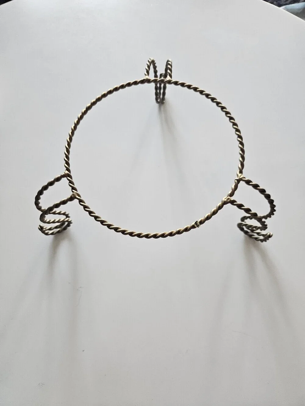 Vintage Hollywood Regency Gold Gilt Braided Rope Plant/Plate Stand